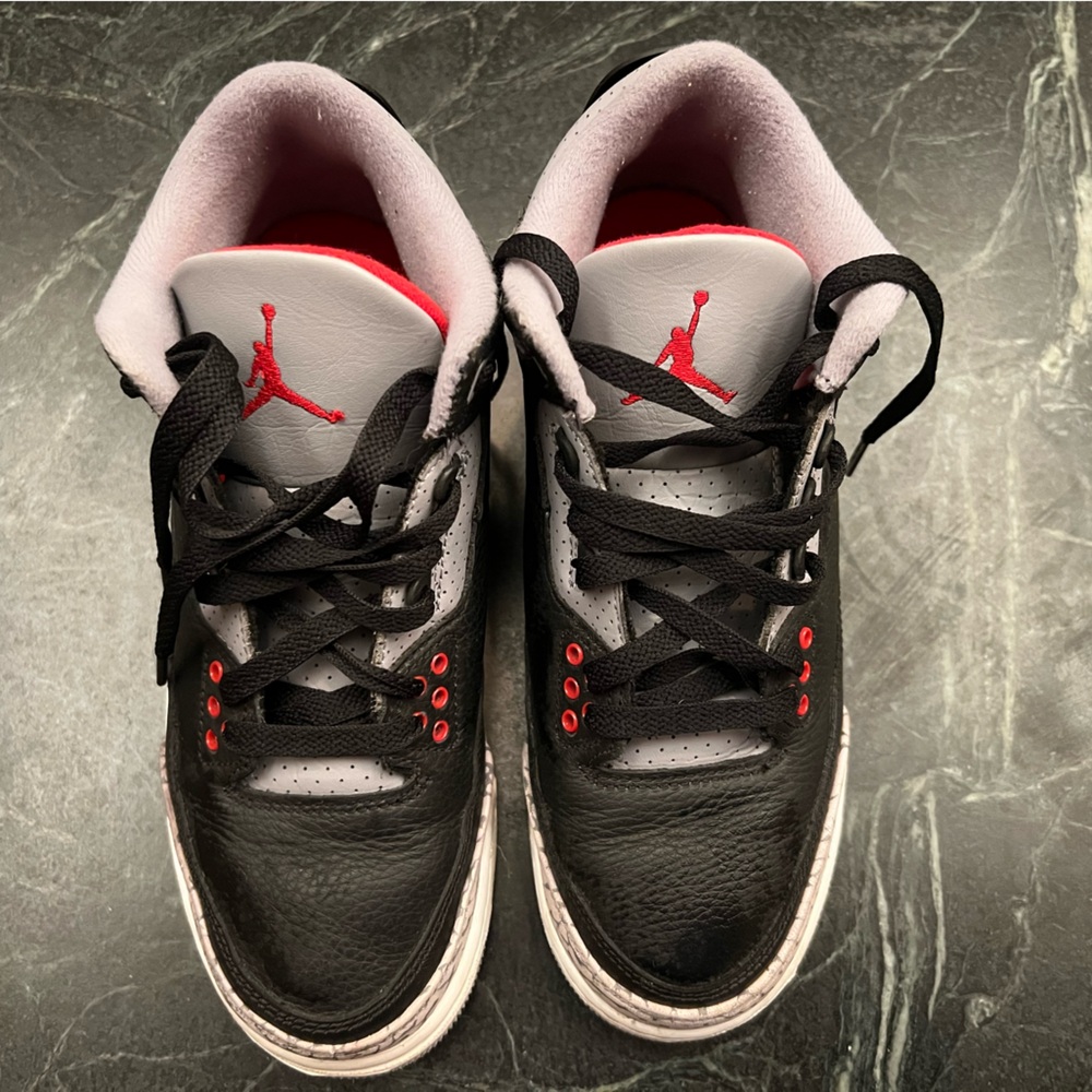 Nike Air Jordan 3 - Retro Red & Black Cement - Youth